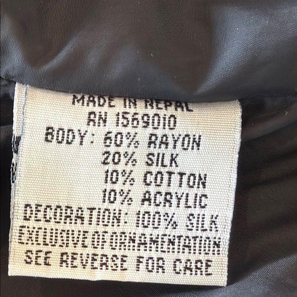 Yak Magik Art To Wear Black Multi Mixed Media Open Blazer Size Medium - Picture 11 of 15